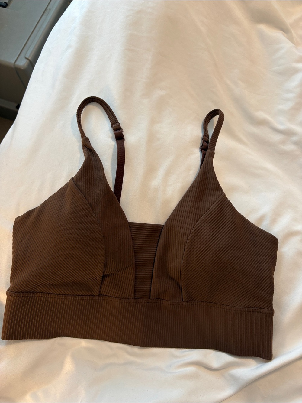 Old Navy Women's Ribbed Brown Bralette with Padding